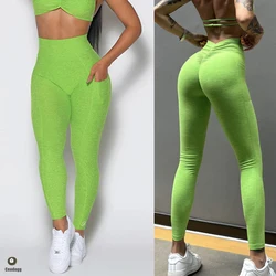 Yoga Pants Back V Butt Women High Waist Fitness Workout Tights Gym Push Up Running Scrunch Fitness Leggings Shorts Active Wear