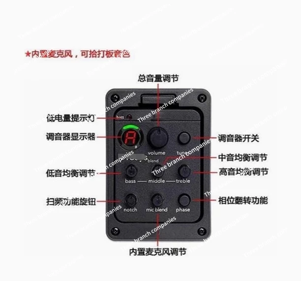 

Fisherman 301 acoustic guitar pickup with punching mic electric box open hole folk classical universal
