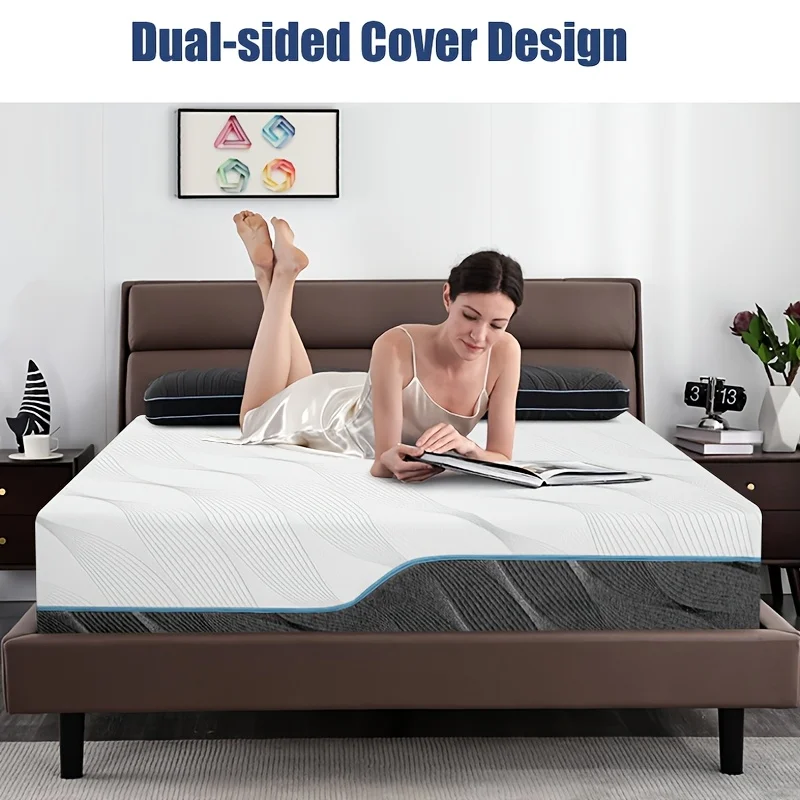 مرتبة Hcore مقاس كوين ثابتة للغاية، مقاس 8/10 بوصة متوسطة - مرتبة قابلة للعكس مزدوجة الجوانب لتخفيف آلام الظهر #4