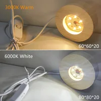 4~1PCS Wood Desktop Decorative Lights Switch 5V USB Remote Control Light Base Led Night Light Display Light Support DIY Ornament 2