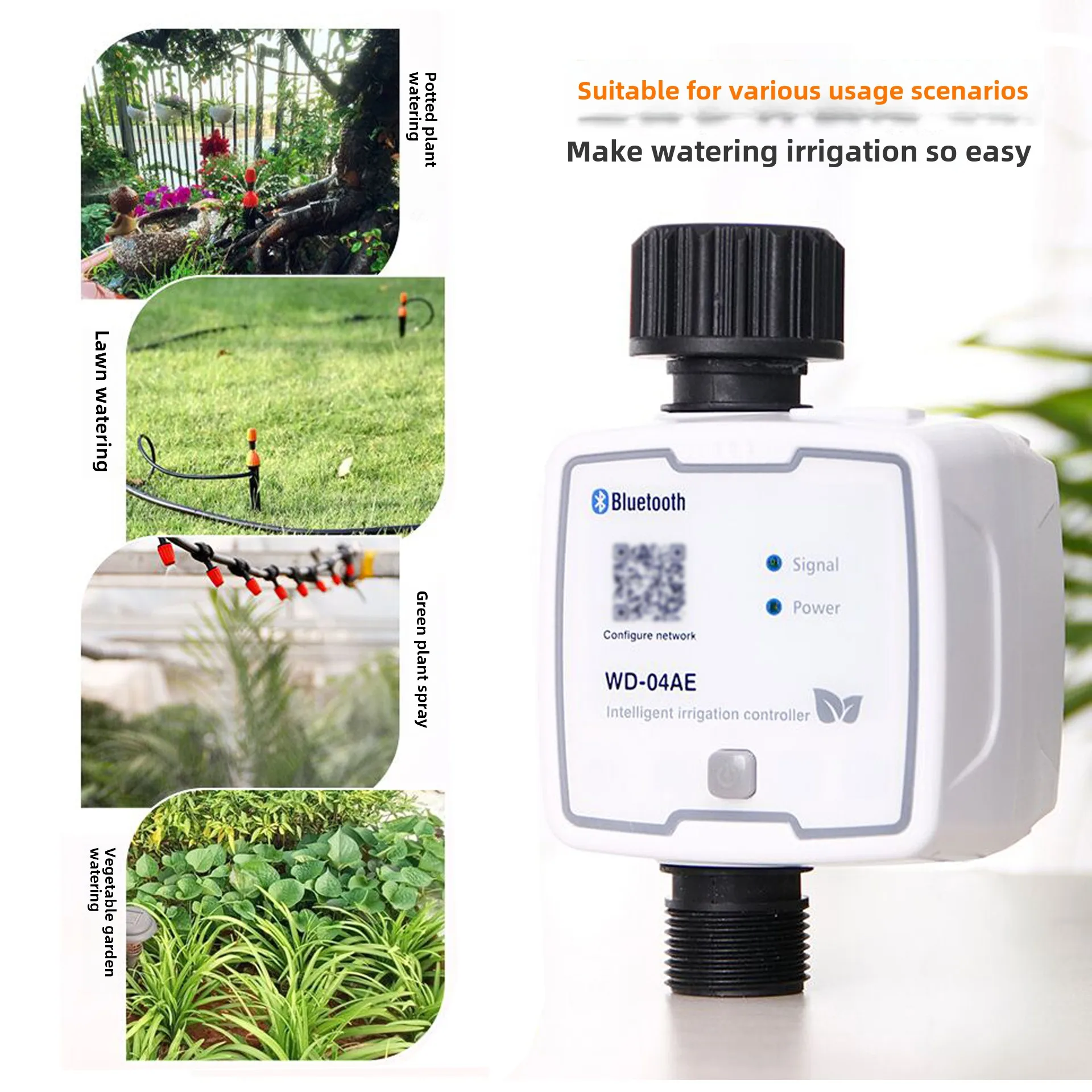 WiFi gateway remote automatic watering controller drip irrigation micro-spray set timing intelligent flower watering device