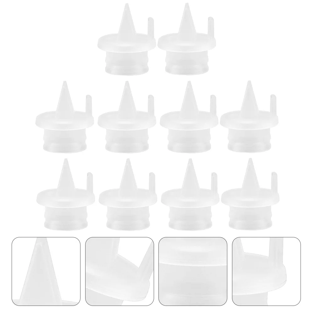 20Pcs Breast Pump Accessories Silicone Duckbill Valves Replacement for Manual Electric Pumps Safe Use Breast Pump Parts