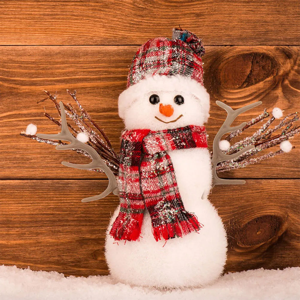 

24Pairs Sturdy Plastic Deer Antlers Snowman Hand Twigs DIY Craft Accessories for Holiday Decoration DIY Jewelry Accessories