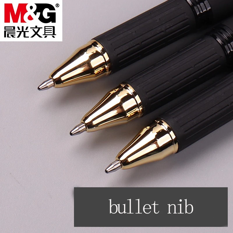 M&G Coarse Tip Gel Pen 1.0mm, smooth writing, interchangeable refills, flexible lacquer barrel, suitable for students and of