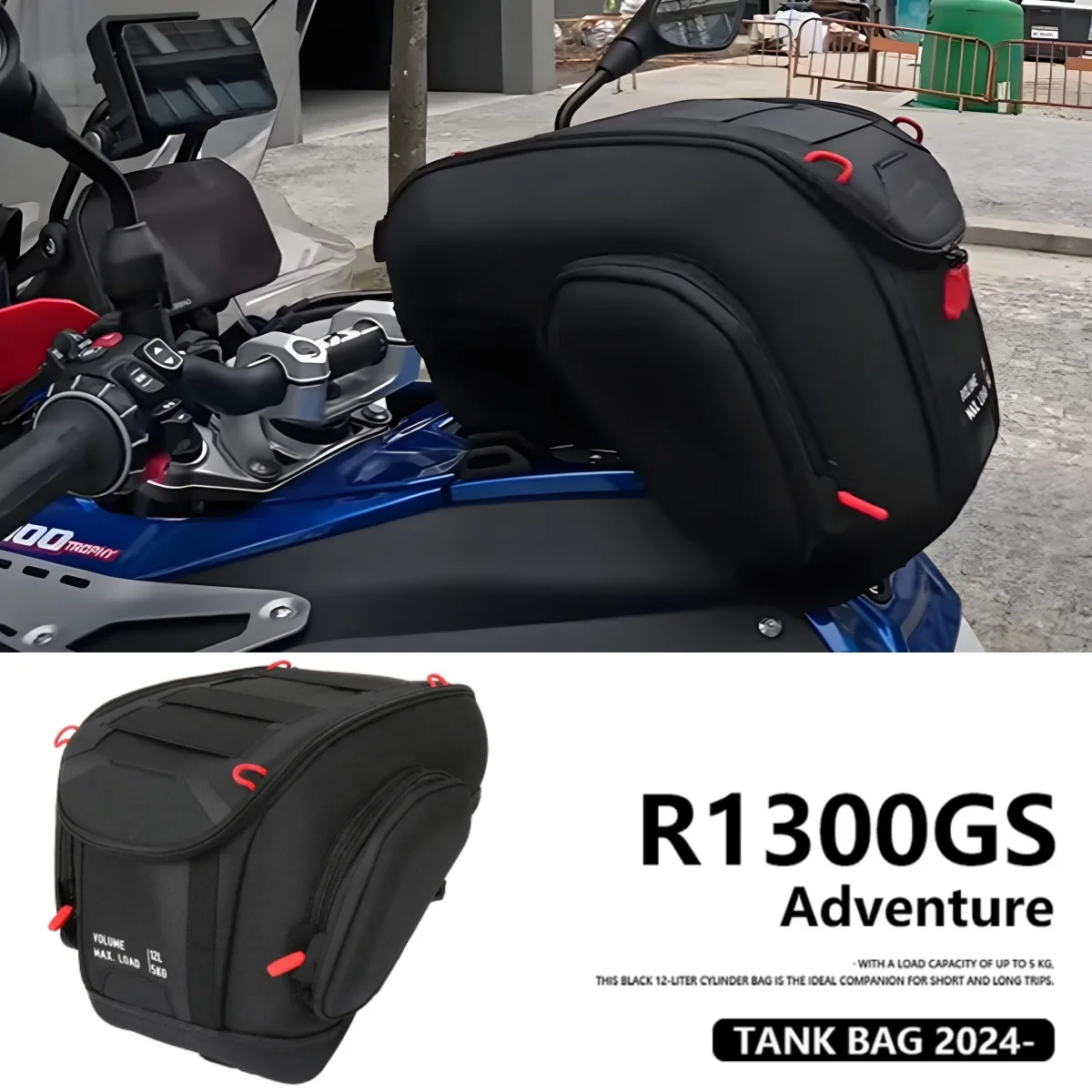 

For BMW R1300GS Adventure New Motorcycle 12L Tank Bag Nylon Fuel Tankbag Tanklock Luggage Bags R1300GSA R 1300 GS ADV r1300gs