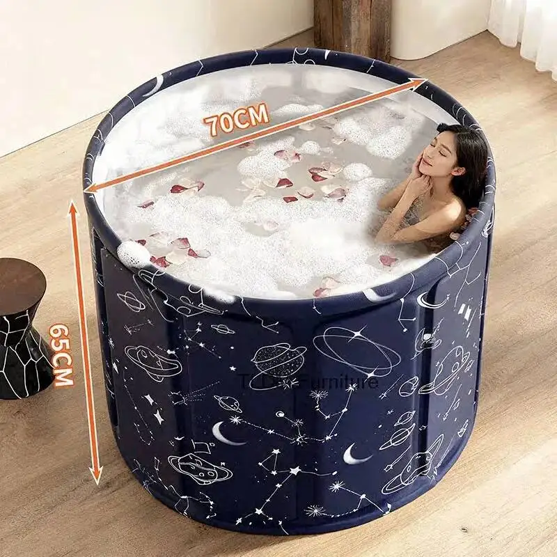 

Bathtubs Apartment Whole Body Spa Lazy Adult Foldable Bath Bucket Small Household Round Bath Tub Multifunctional Bathroom Bidet