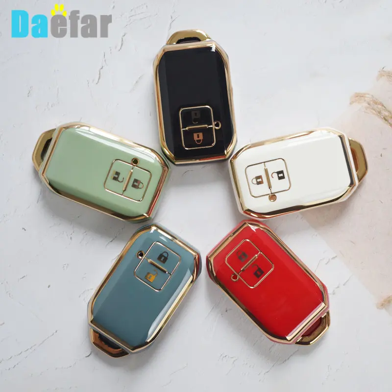 Чехол для автомобильного ключа из ТПУ с 2 кнопками для Suzuki Spacia MK53S Jimny Sierra Swift Wagon