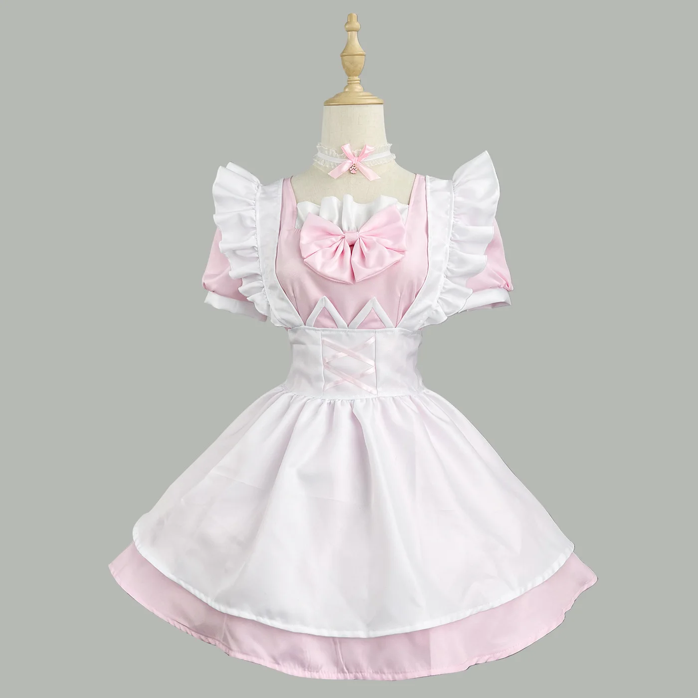 Neue rosa süße Katze Lolita Dienst mädchen Kleid Kostüme Cosplay Katze Mädchen Dienst mädchen Kleid Anzug für Kellnerin Dienst mädchen Party Bühnen kostüme s-5xl