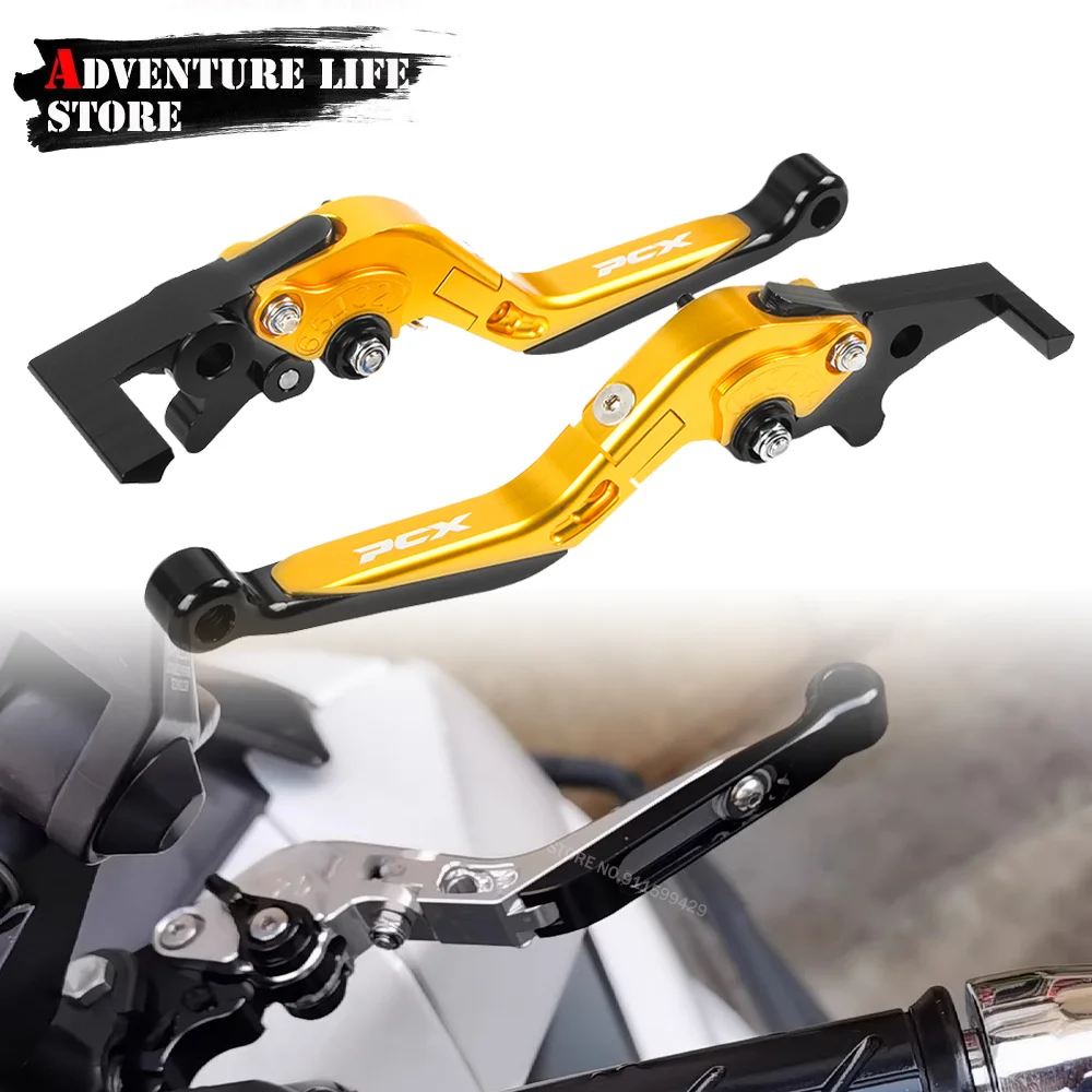 調節可能なオートバイブレーキクラッチレバー折りたたみハンドルバーグリップアクセサリーホンダ-pcx150-pcx160-pcx125-pcx-125-160-150