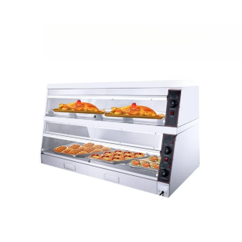 

1.2 meters double-layer insulation cabinet commercial egg tart French fries display moisturizing insulation full set of fried