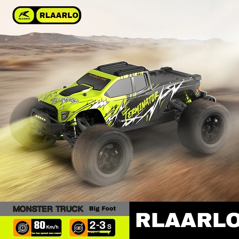 Rlaarlo 1/10 All-around Terminator Remote Control Vehicle Rc Brushless Four-wheel Drive Off-road Vehicle Model Toy Boy Gift