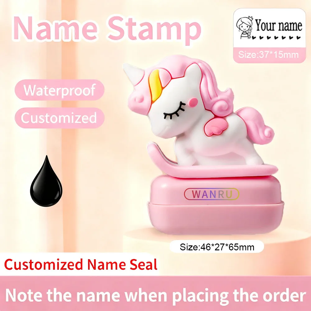 

Настраиваемый именной штамп — водонепроницаемые чернила для персонализированной сумки, книг, школьных принадлежностей и рождественских подарков