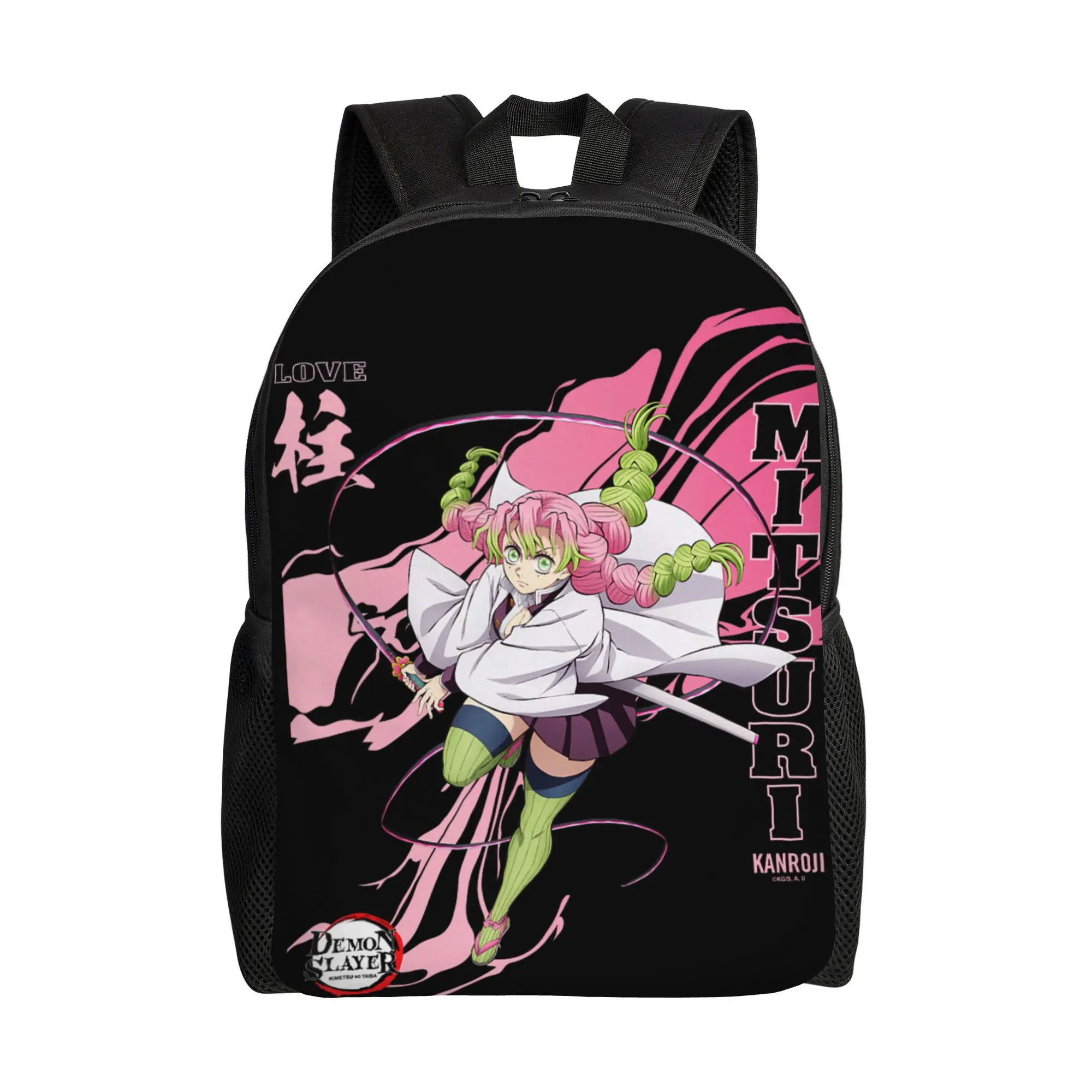 Demon Slayer backpacks Infinty Castle Mitsuri Girl Love Hashira Daypack  mochila Outdoor Large Capacity Rucksack