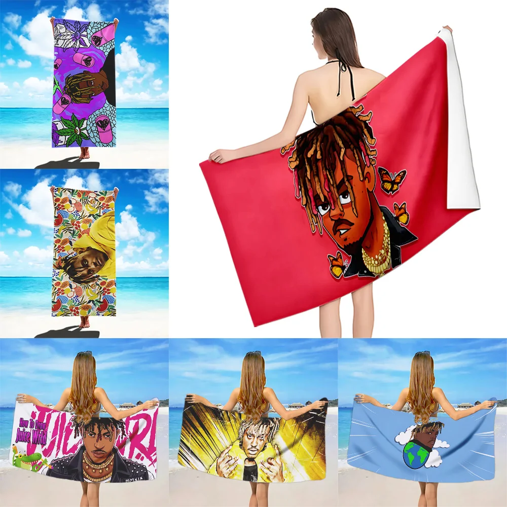 

Hip-Hop Juice WRLD Beach Towel Microfiber Sand Free Quick Dry Soft Sandproof Pool Towels Gift for Women Travel