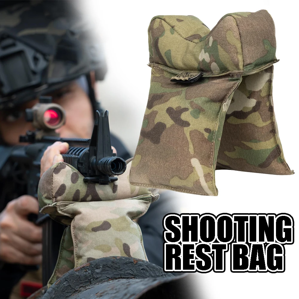 Airsoft Shooting Rest Bag Pre-Filled Shooting Sand Bags Front & Rear Gun Range Bag Bench Window Rest Support Holder for Hunting