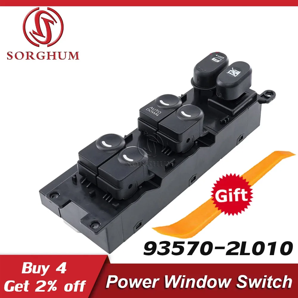 93570-2L010 For Hyundai i30 I30cw 2008 2009 2010 2011 Car Window Lifter Switch Driver Side Front Left Control Switch 935702L010