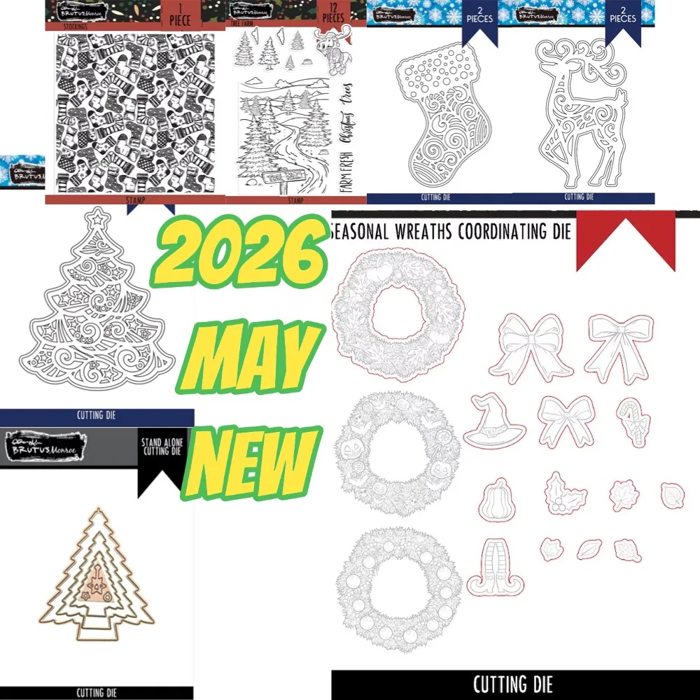 HOLIDAY REEF Christmas tree Stencil 2026 New Metal Cutting Die For DIY Scrapbooking Crafts Maker Photo Album Template Handmade