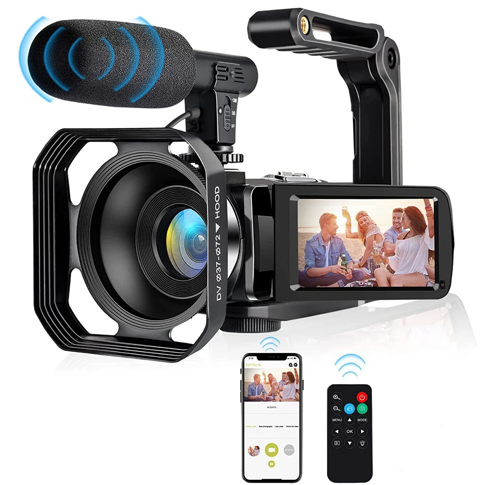 

4K Ultra HD Video Camera Vlogging Camcorder for YouTube Streaming 48MP 18X Digital Zoom Wifi Webcam Cameras Blogger Recorder