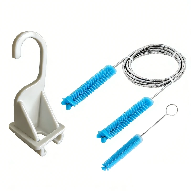 L8RE Cpap Hose Cleaning Set Includes Stainless Steel Wire Brush And Storage Support For 15 22mm Tubes