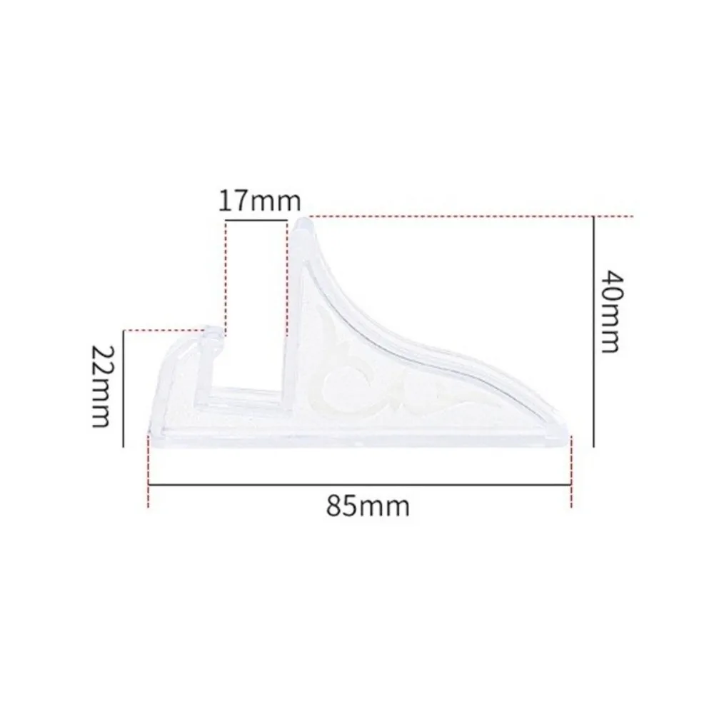 2Pcs Plastic Photo Frame Stand Clear/Black Multi-Purpose Picture Easel Holder Plastic Display Stand