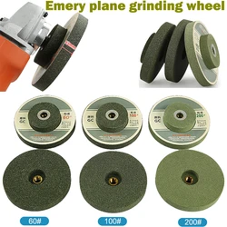 Emery Plane Grinding Wheel 60/100/200# Metal Stone Polishing Block M10 Threaded Grinder Sharpening Rotating Tools Accessories