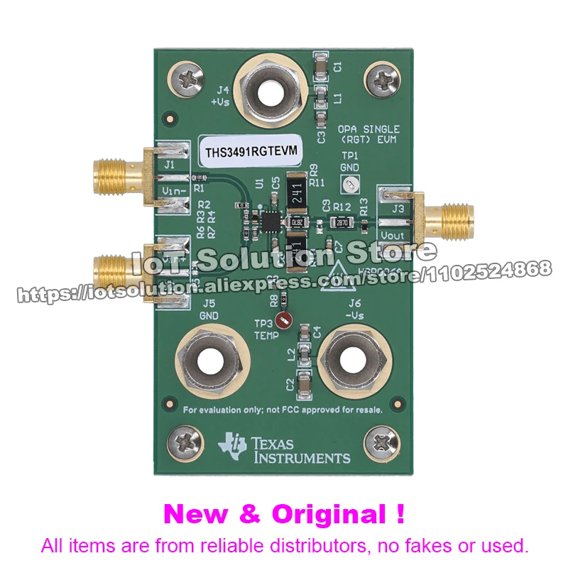THS3491RGTEVM THS3491 evaluation module for 900-MHz high-power-output current-feedback amplifier in RGT package