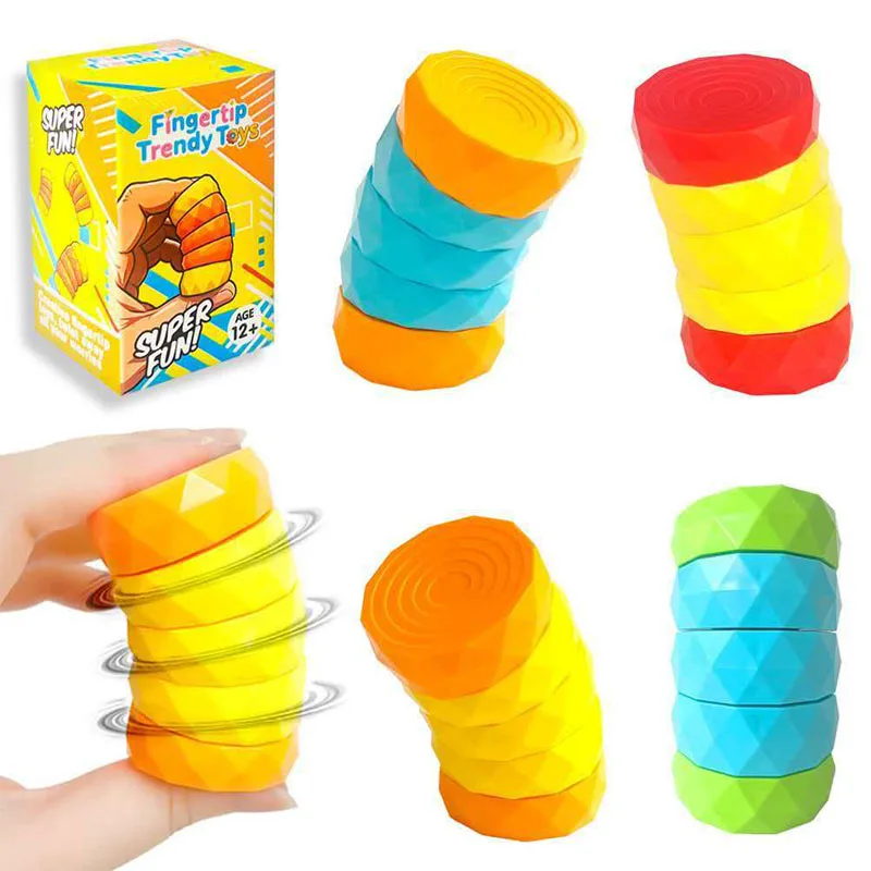 NEW Quiet Twist Spin Fingertip Magic Tower Decompression ADHD Stress Relief Fidget Toys Anxiety Focus Creative Trendy Gifts