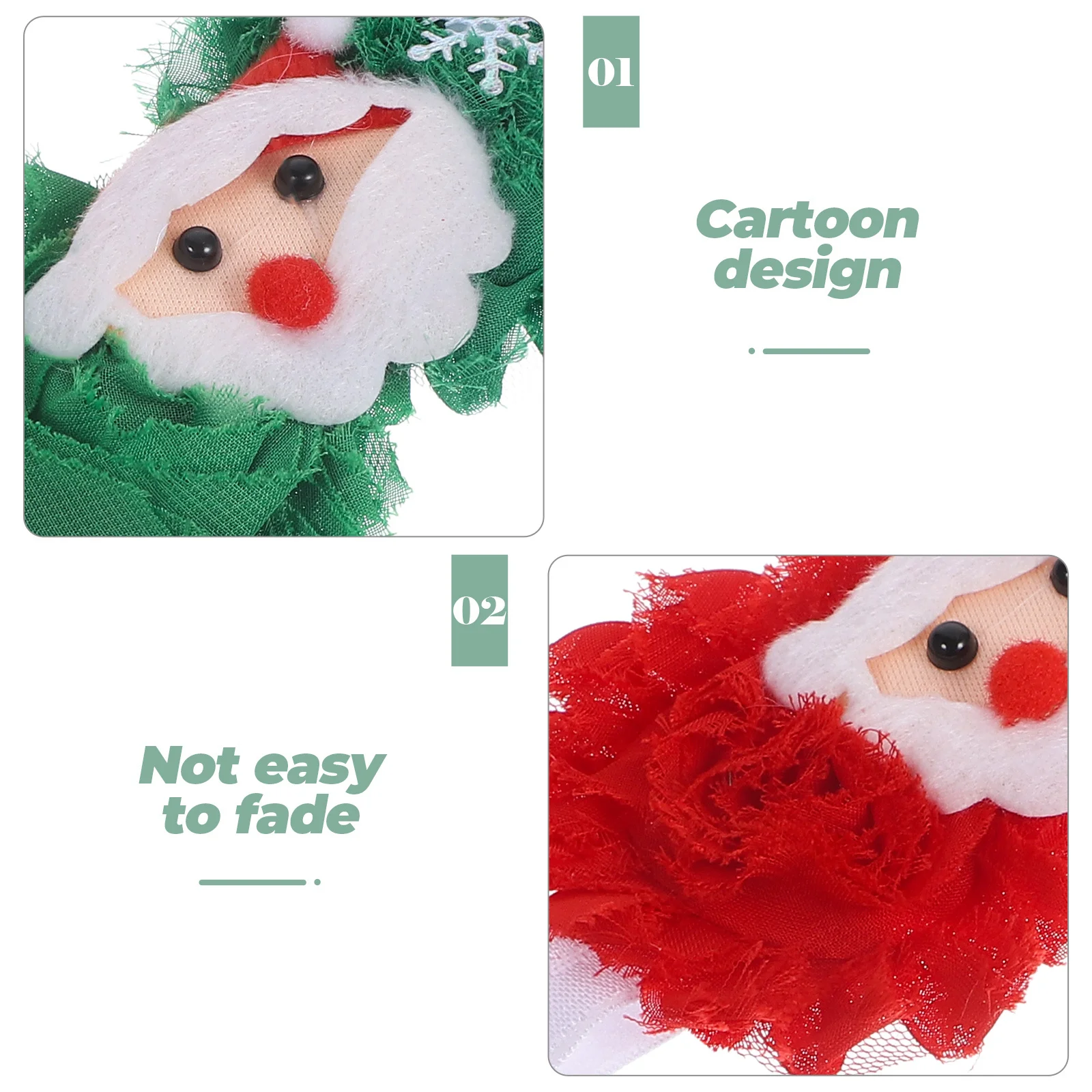 

2Pcs Baby Kids Flower Headband Cartoon Santa Claus Headdress Christmas Cosplay Costume Party Decoration Accessory