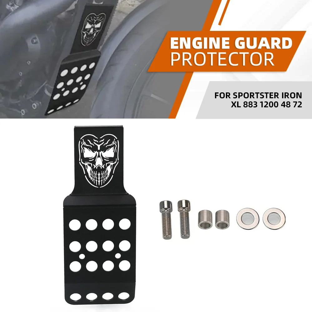 

Motorcycle Accessories For Sportster Iron XL 883 1200 48 72 Engine Guard Protector Lower Chin Fairing Spoiler Cover XL883 XL1200
