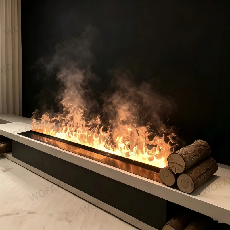 3D Steam Electric Fireplace Multi Sizes 500/800/1000/1200/1500/1800mm Available Water Vapor Flame Customizable Size fireplace