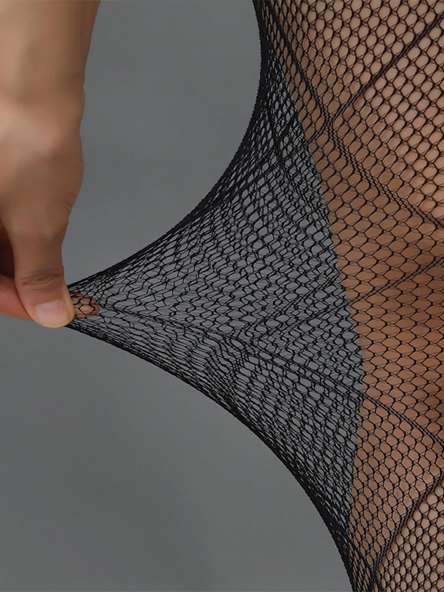 1 Piece Of Women\'s Large Diamond Fishing Net Sock Y2K Style Fishing Net Pantyhose Suitable For Daily Wear In Spring And Summer