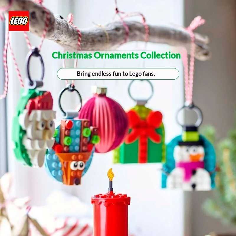 LEGO Building Blocks Splicing Box Series 40744 Christmas Pendant Splicing Blocks Children's Toy Gift