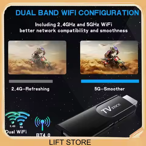 BTLIFE-MX10 Mini TV Stick H618 Android ATV 4K HD 2G+16G TV Box 2.4G 5G Dual Wifi Smart Media Player TV Receiver