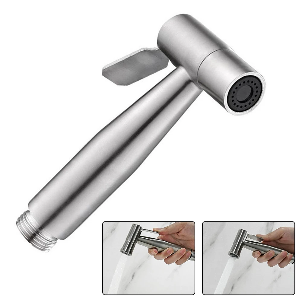 

1X Protable Bidet Toilet Sprayer Stainless Steel Handheld Bidet Faucet Spray Home Bathroom Shower Head Self Cleaning Bidet Spray