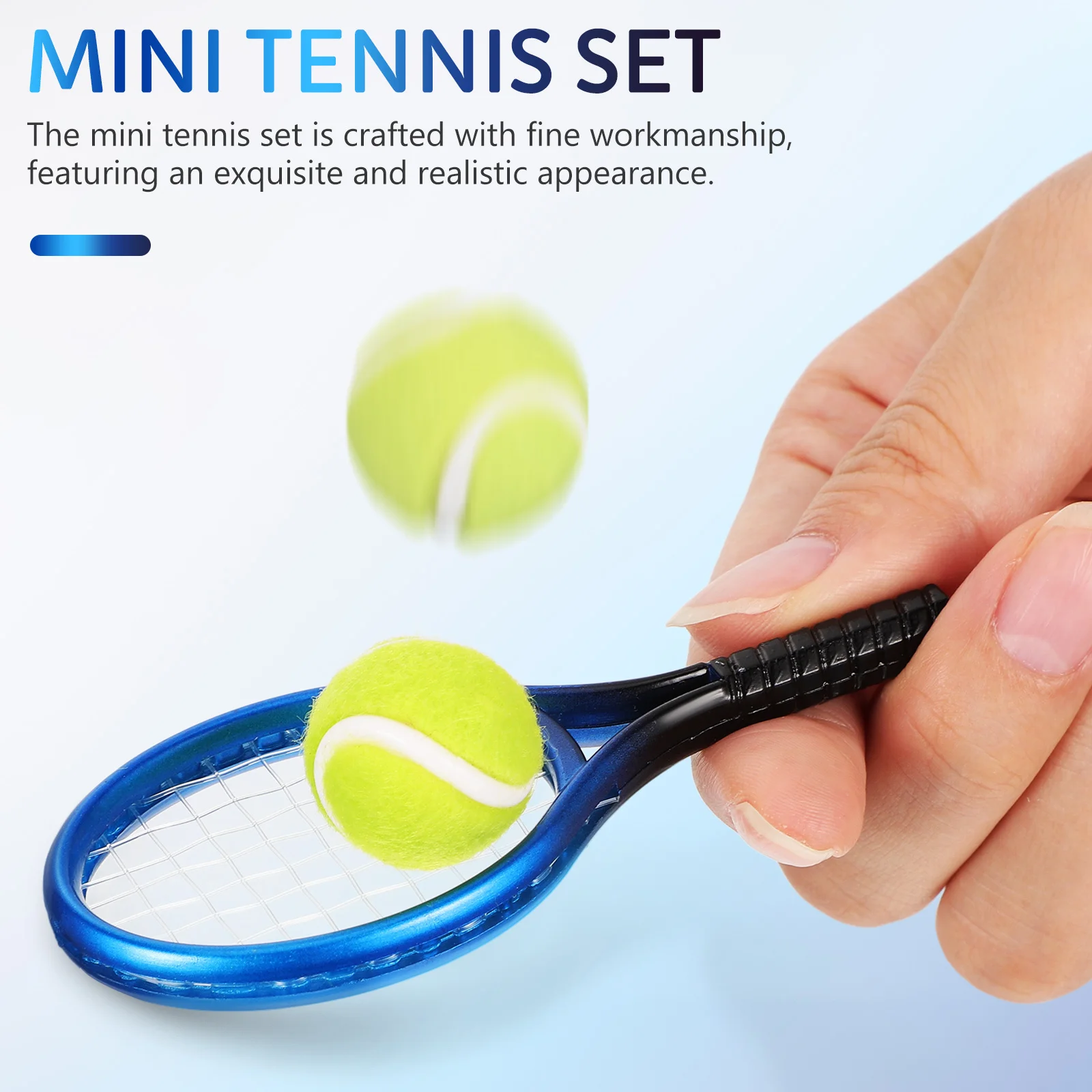 4 juegos de Mini pelotas de tenis, juego de tenis en miniatura, llavero, accesorios deportivos, regalos portátiles, Mini decoración