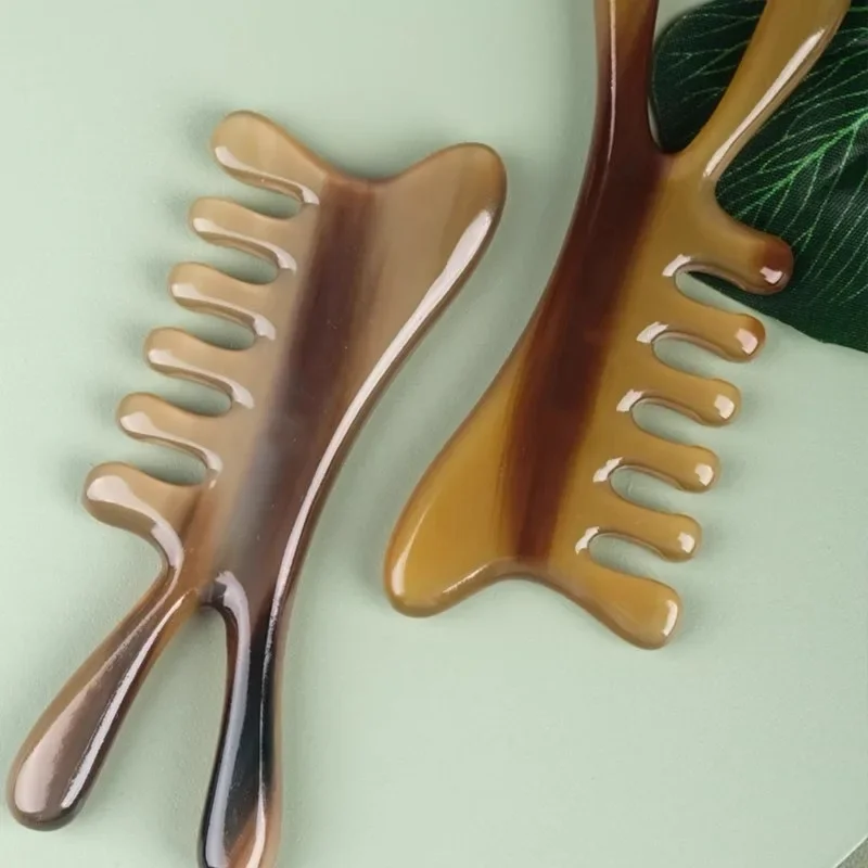 Comb White Buffalo Horn Comb, Multifunctional Natural Horn Massage Comb