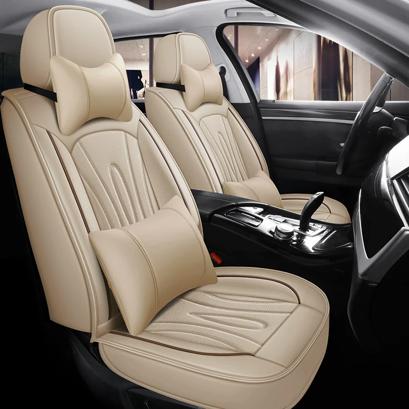 New style five-seater Universal cushion fully surrounded by leather Four seasons Universal anti-slip waterproof car cushion