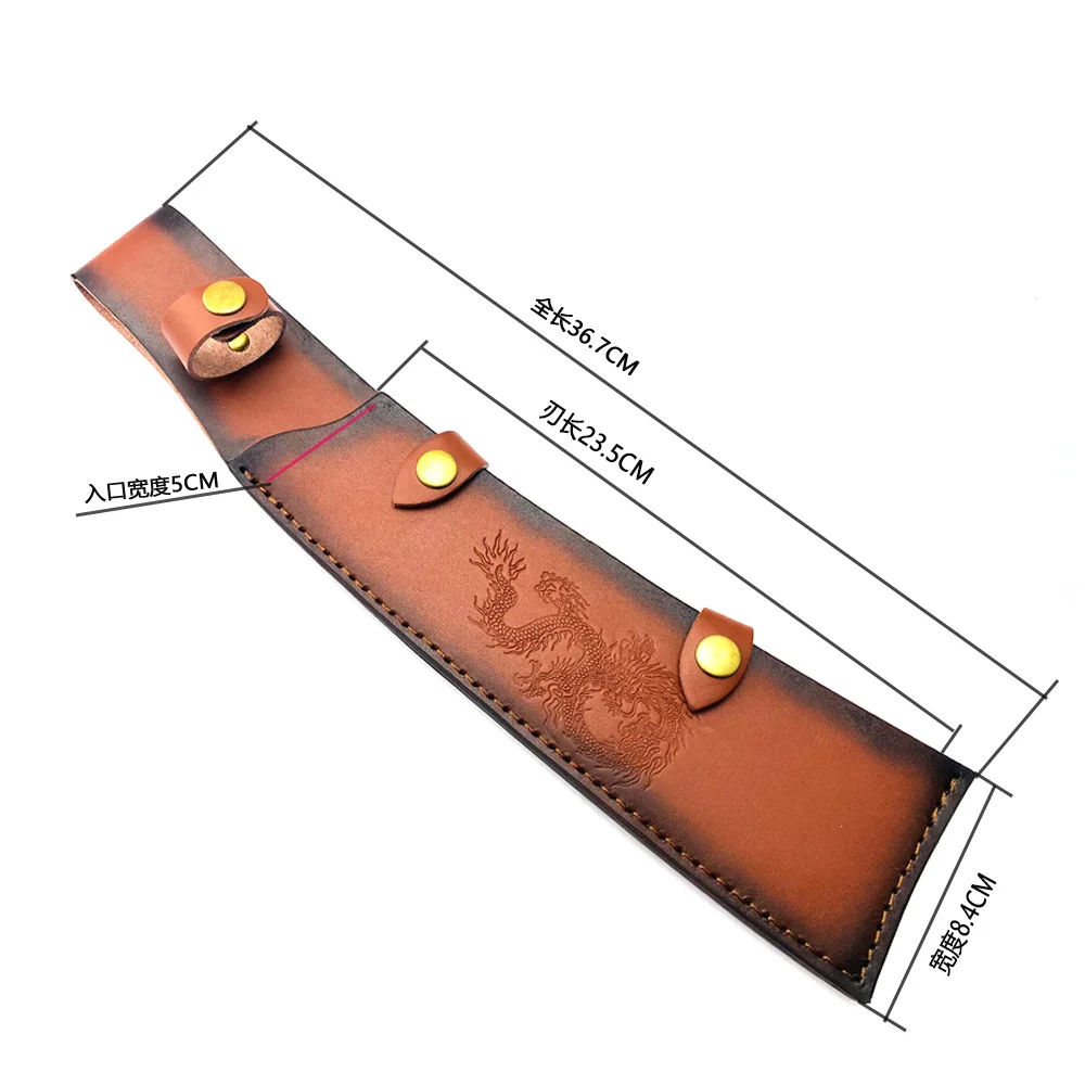 Facas bainha de couro planta esculpida capa de couro, camada superior, bainha de ferramenta dobrável de couro, capa de couro para faca ao ar livre
