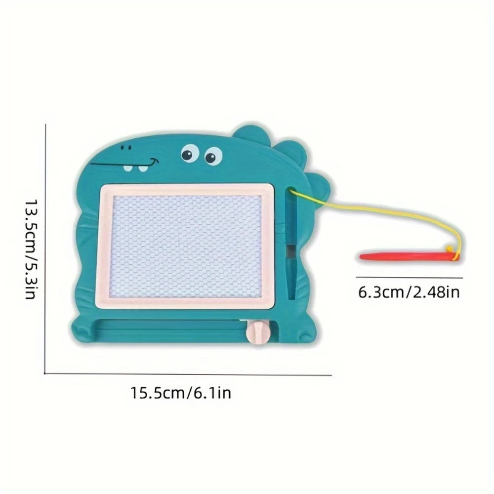 Mini tablero de dibujo magnético de dinosaurio, herramienta de dibujo de garabatos borrable, juguetes para niños de 3 a 6 años, recuerdos perfectos para fiesta de cumpleaños, 4 Uds.