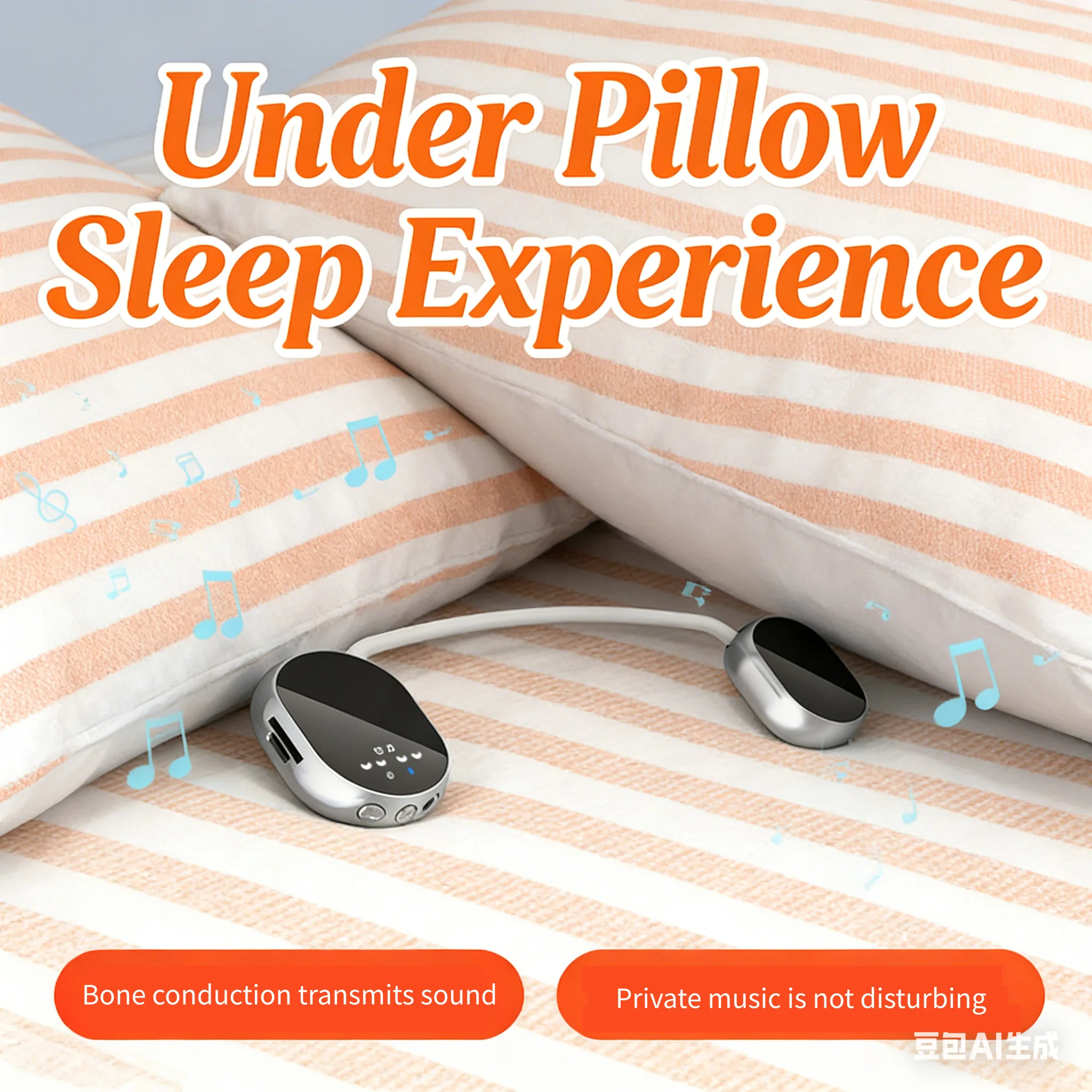 

Удобные для сна костные колонки Bluetooth 6.0, подушка, музыкальный плеер с режимом TF-карты, автоматическое отключение для снижения шума