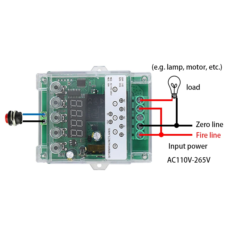 AC 220V 230V LED Digital Display Automation Delay Relay Trigger Time Circuit Timer Control Cycle Adjustable Switch Relay Module