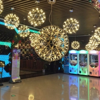 High-end Designer Dual Chip Spark Ball Pendant Chandelier LOFT Suspension Decor LED Lamp 304Stainless Steel No Assembly Required