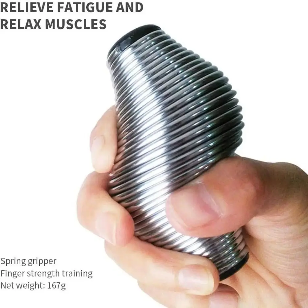 

Funny Anti Stress Ball Silver Grip Strength Enhancer Metal Spring Grip Ball Relieve Anxiety Decompression Toys