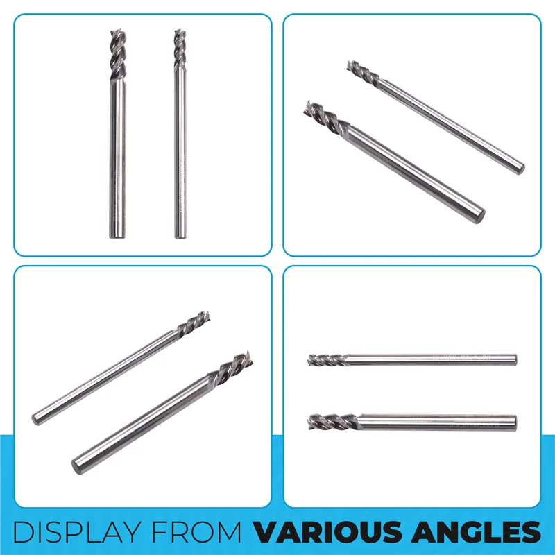 

【Rushed】2PCS HSS 4-Flutes High Hardness Steel Straight Shank End Mill For CNC Machine Tools Metal Processing Milling Cutter