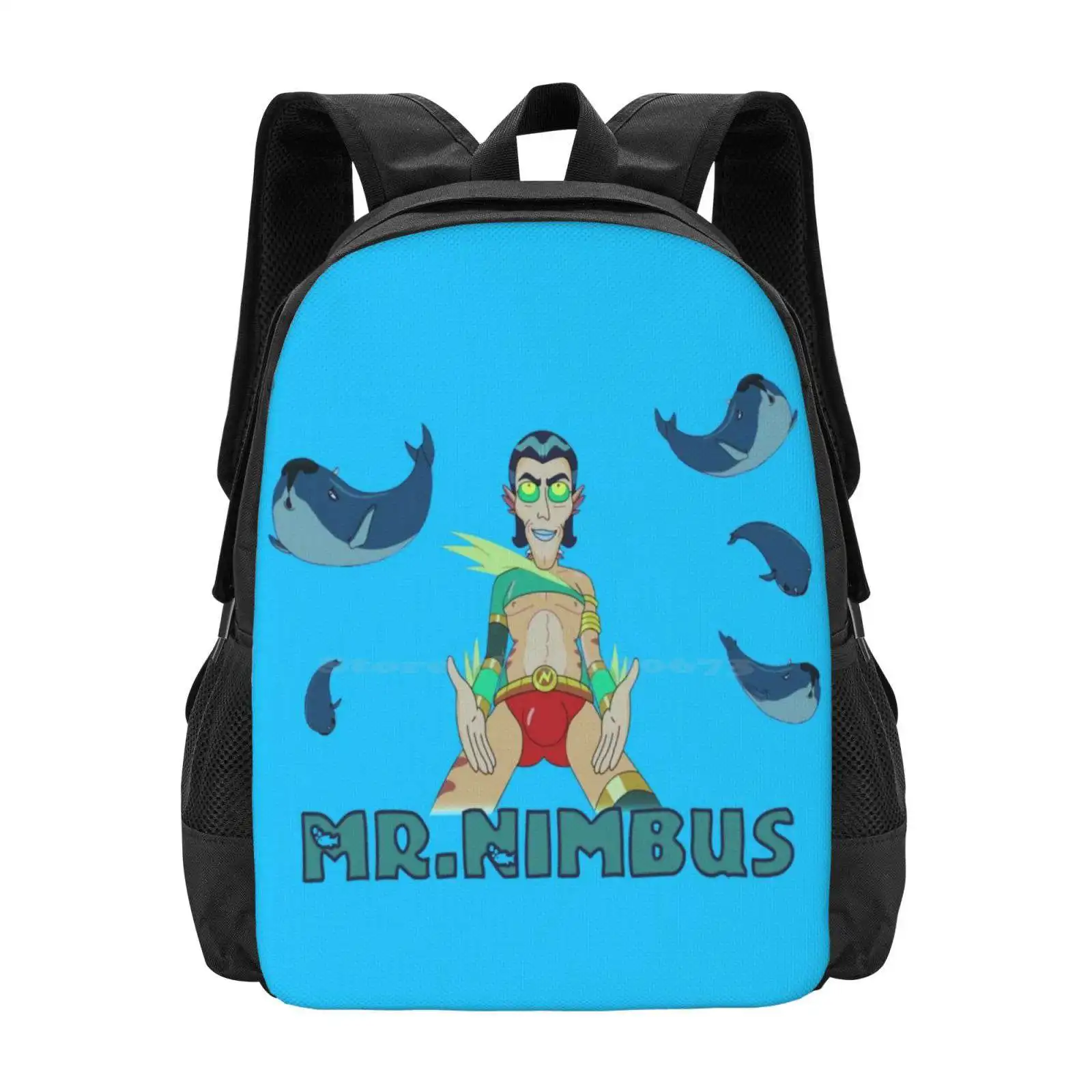 

Школьная сумка Mr Nimbus, большой вместительный рюкзак для ноутбука, мультяшный король океана, забавный Nimbus Mr Nimbus