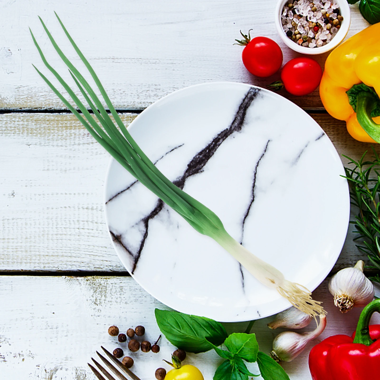 

Simulated Onions Fake Vegetable Green Plant Artificial Props Scallions Decorative Food Kitchen