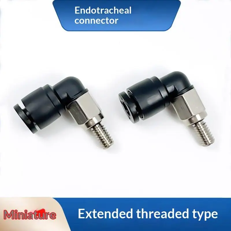 1pcs Mini Pneumatic Connector 7MM Extended Thread PL4-M4 PL4-M5 M6 Quick Push-in Fitting
