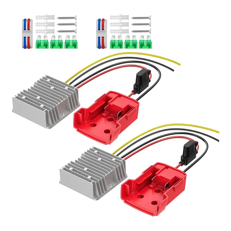 2 Pack 18V to 12V Step Down Converter for Milwaukee M18 Power Wheel HOT SALE