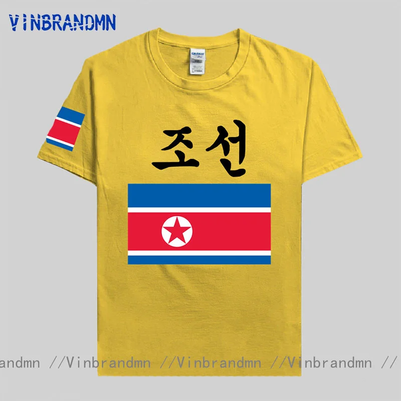 North Korea DPRK Korean Mens T Shirt Jerseys Nation Team tshirt 100% Cotton T-shirt Clothes Tee Country Sporting KP PRK Clothing