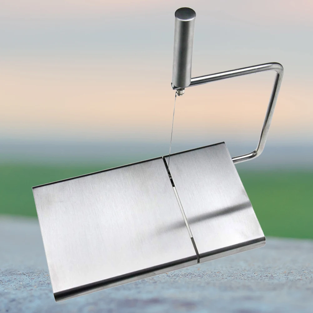 

Stainless Steel Cheese Slicer Wire Cutter Tool For Butter Egg Fruit Vegetable Non-Slip Feet Kitchen Cooking Aid Serving